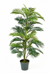 Kunstpflanze Goldpalme in Rattan