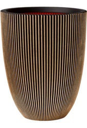 Capi Nature Groove NL Vase Elegant Niedrig Elfenbein