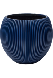 Capi Nature Groove Vase Kugel Intensiv Schwarz