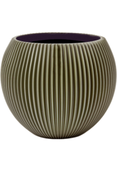 Capi Nature Groove Vase Kugel Intensiv Schwarz