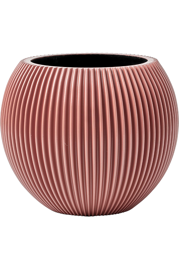 Capi Nature Groove Vase Kugel Intensiv Schwarz