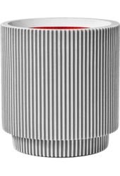 Capi Nature Groove NL Vase Zylinder Schwarz Gold