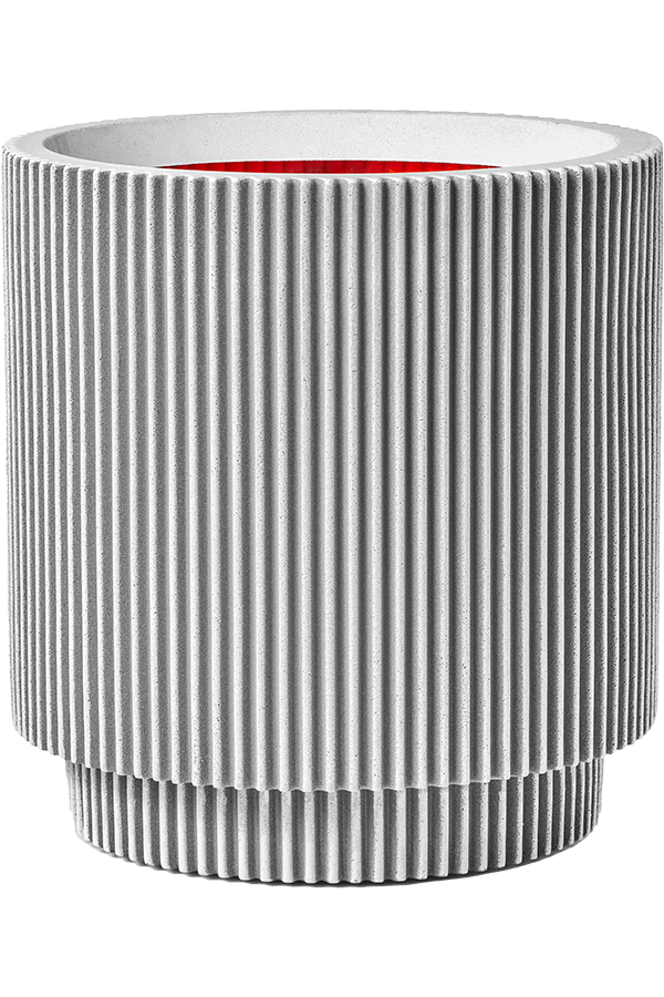 Capi Nature Groove NL Vase Zylinder Schwarz Gold