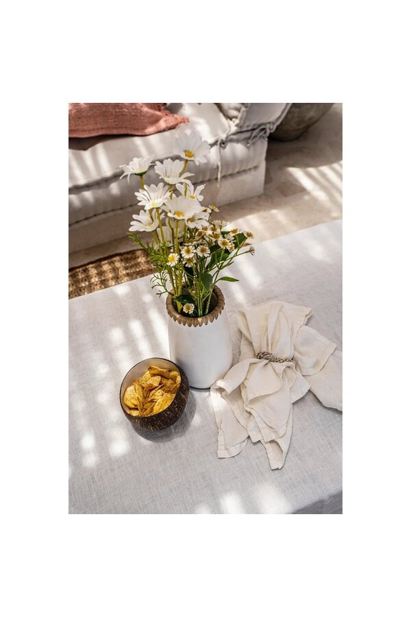 Die Leinenserviette – Weiß – 4er-Set