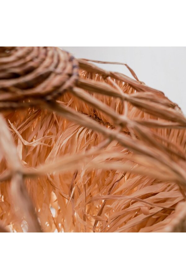 Bastlampenschirm mit langen Fransen | Lampenschirm | Pendelleuchte KAWI (2 Größen)