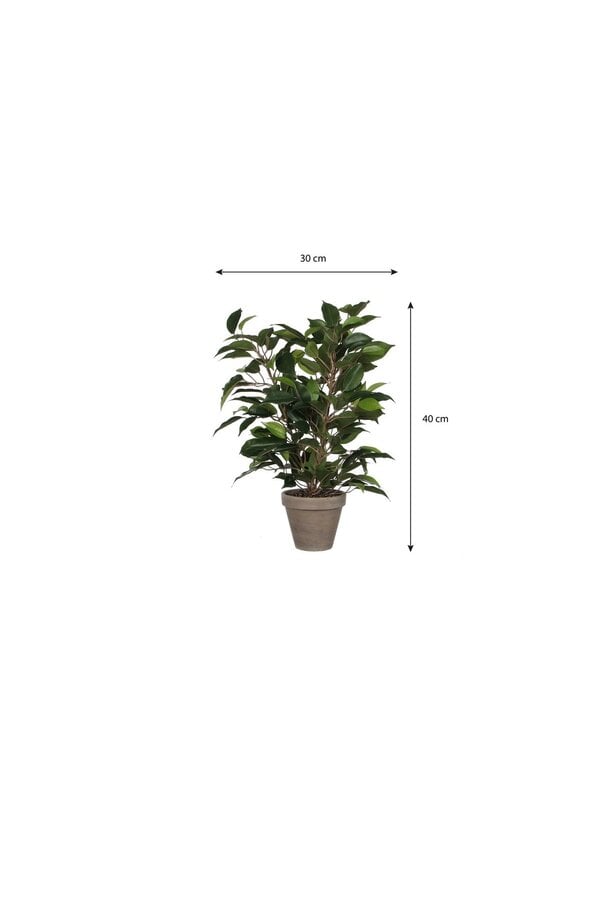 Ficus Natasja Künstliche Pflanze im Stan-Blumentopf – H40 x Ø30 cm – Grün