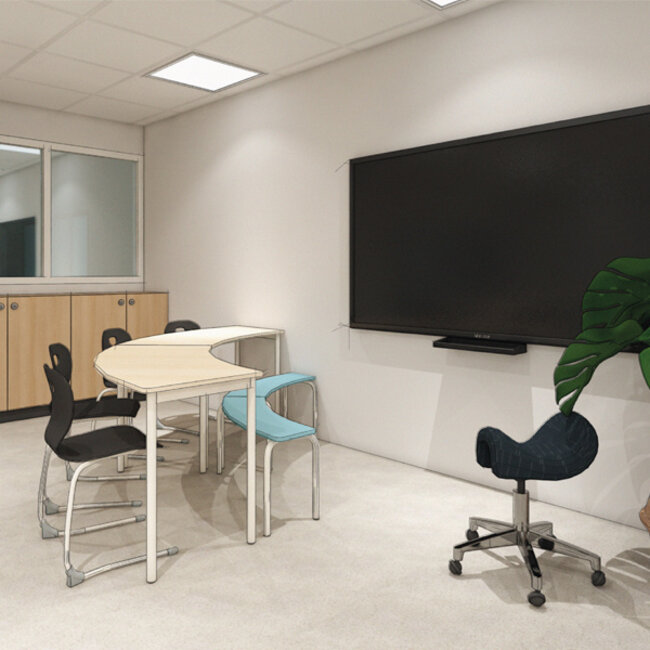 Sem gebogen bankje 103x25 BI