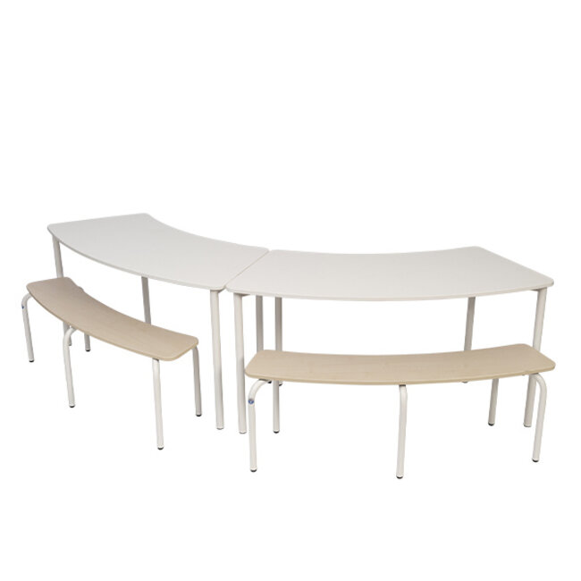 Twist gebogen instructietafel 153x60 cm