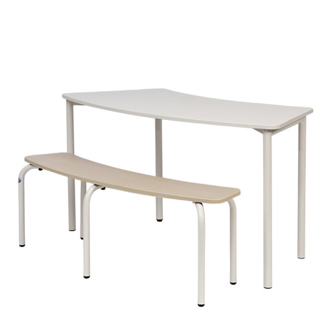 Twist gebogen instructietafel 153x60 cm