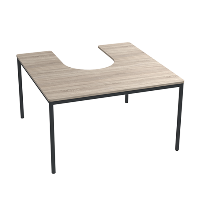 Twist rechte hoefijzervormige instructietafel