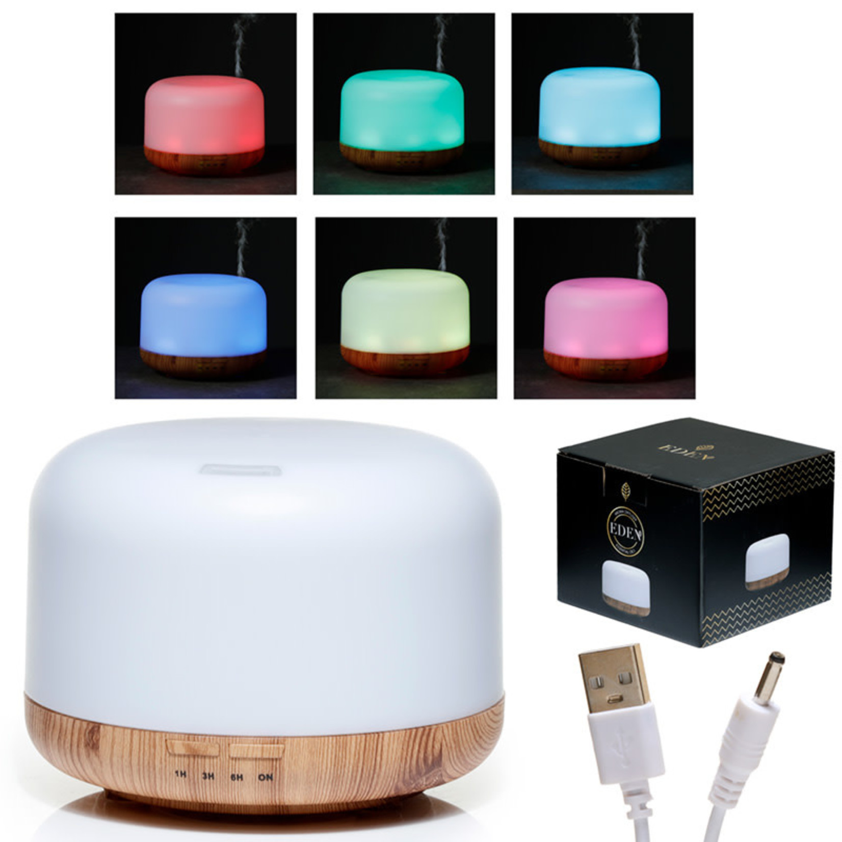 Eden geurolie Eden Reflections Kleurveranderende USB Aroma Diffuser 100ml