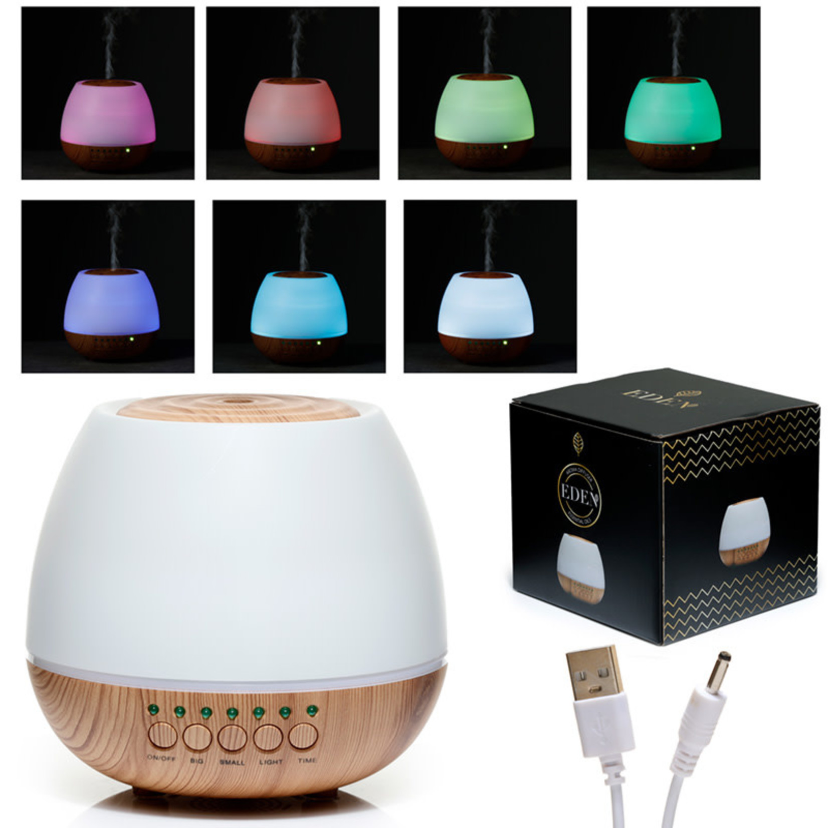 Eden geurolie Eden Tranquility Kleurveranderende USB Aroma Diffuser 100ml