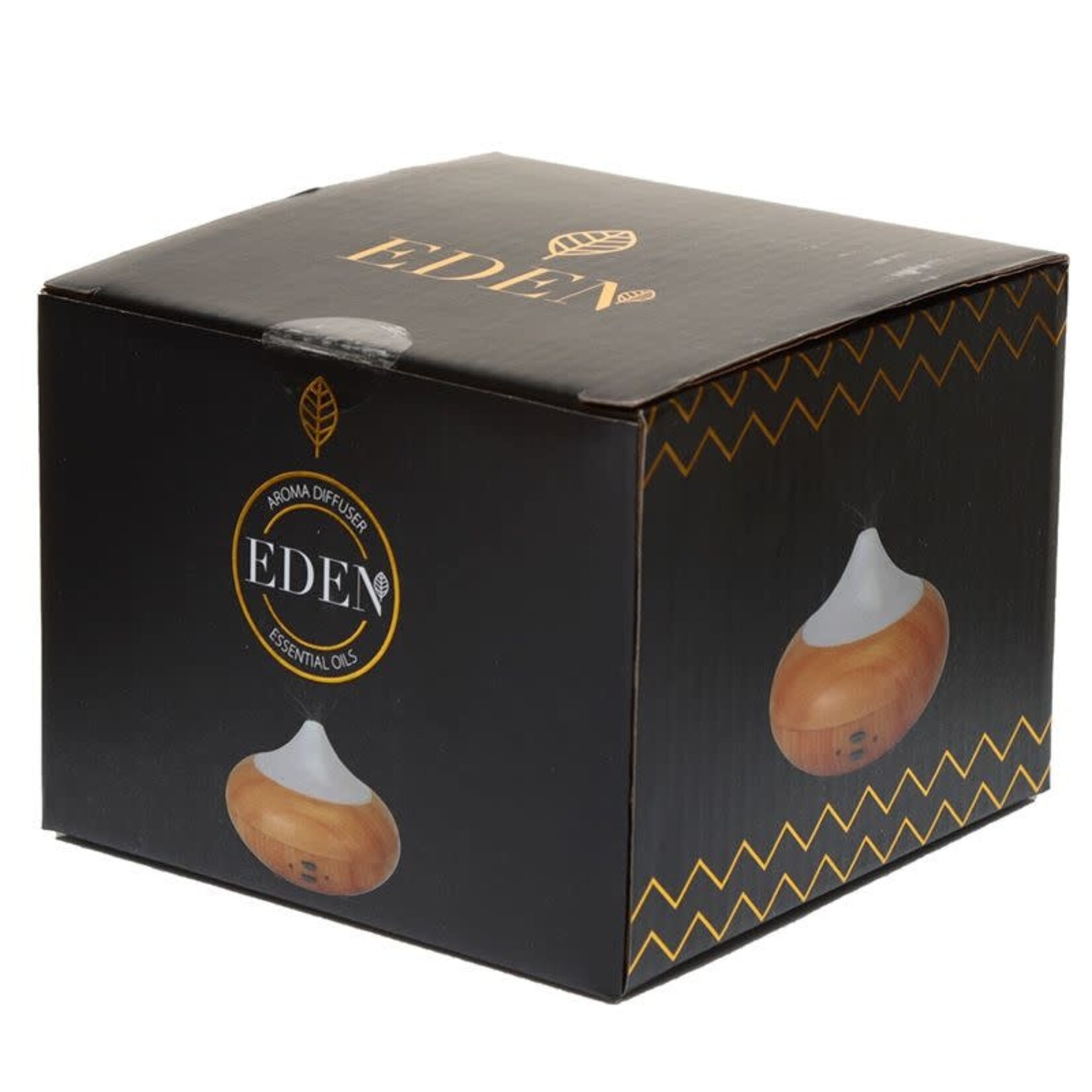 Eden geurolie Eden  Kleurveranderende Rond Hout effect USB Aroma Diffuser 100ml