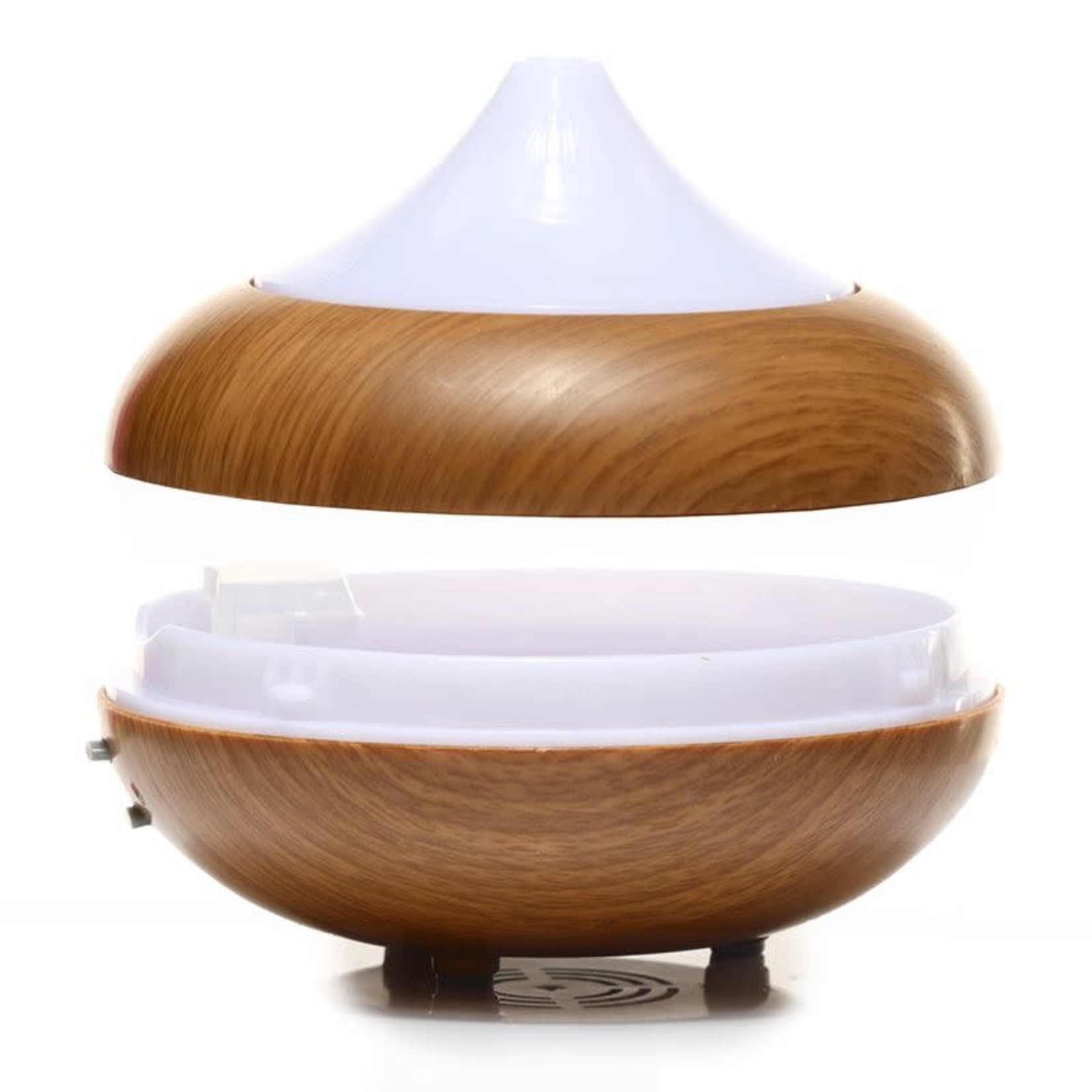 Eden Eden  Kleurveranderende Rond Hout effect USB Aroma Diffuser 100ml