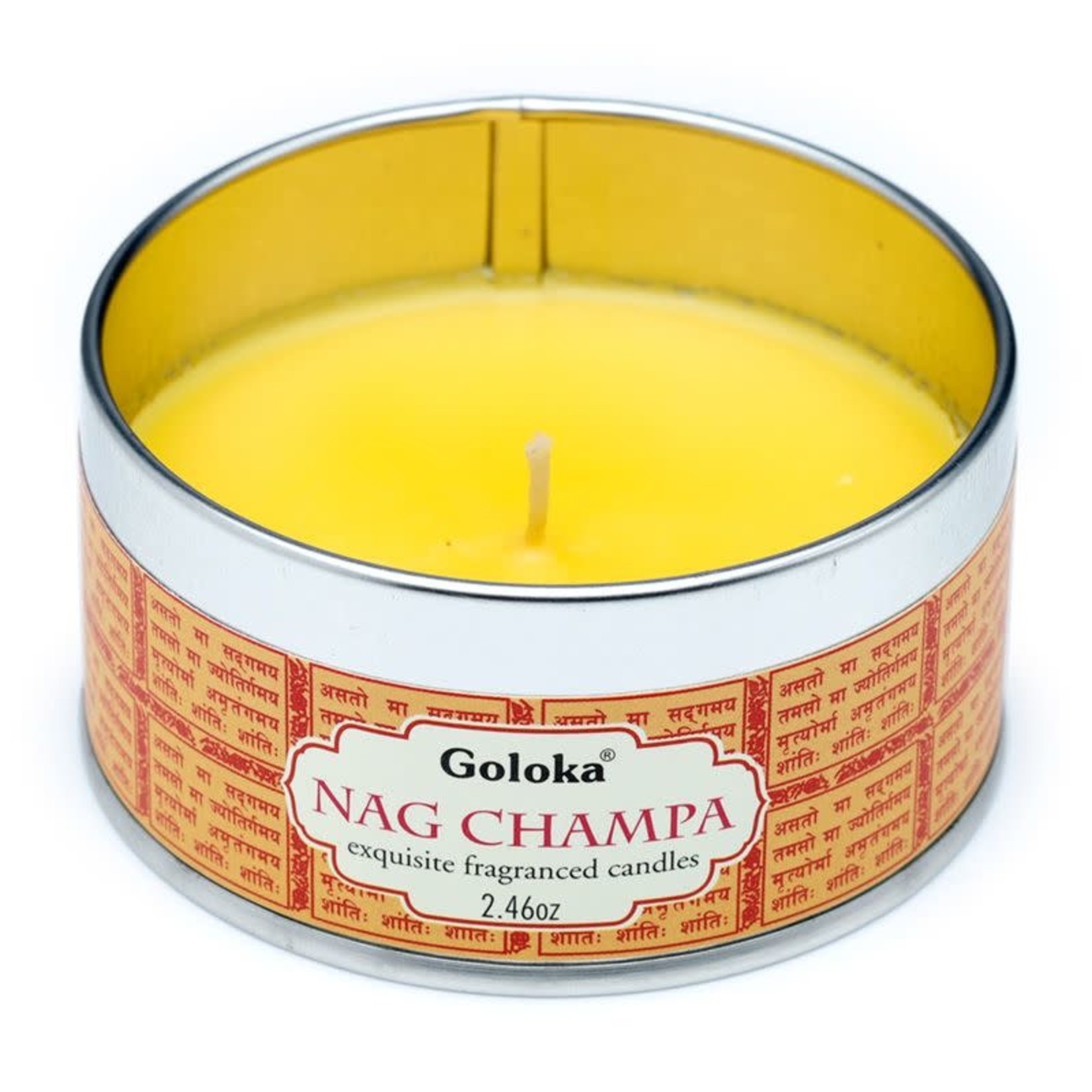 Golaka Goloka Nag Champa Parafine Wax Geurkaars in blik