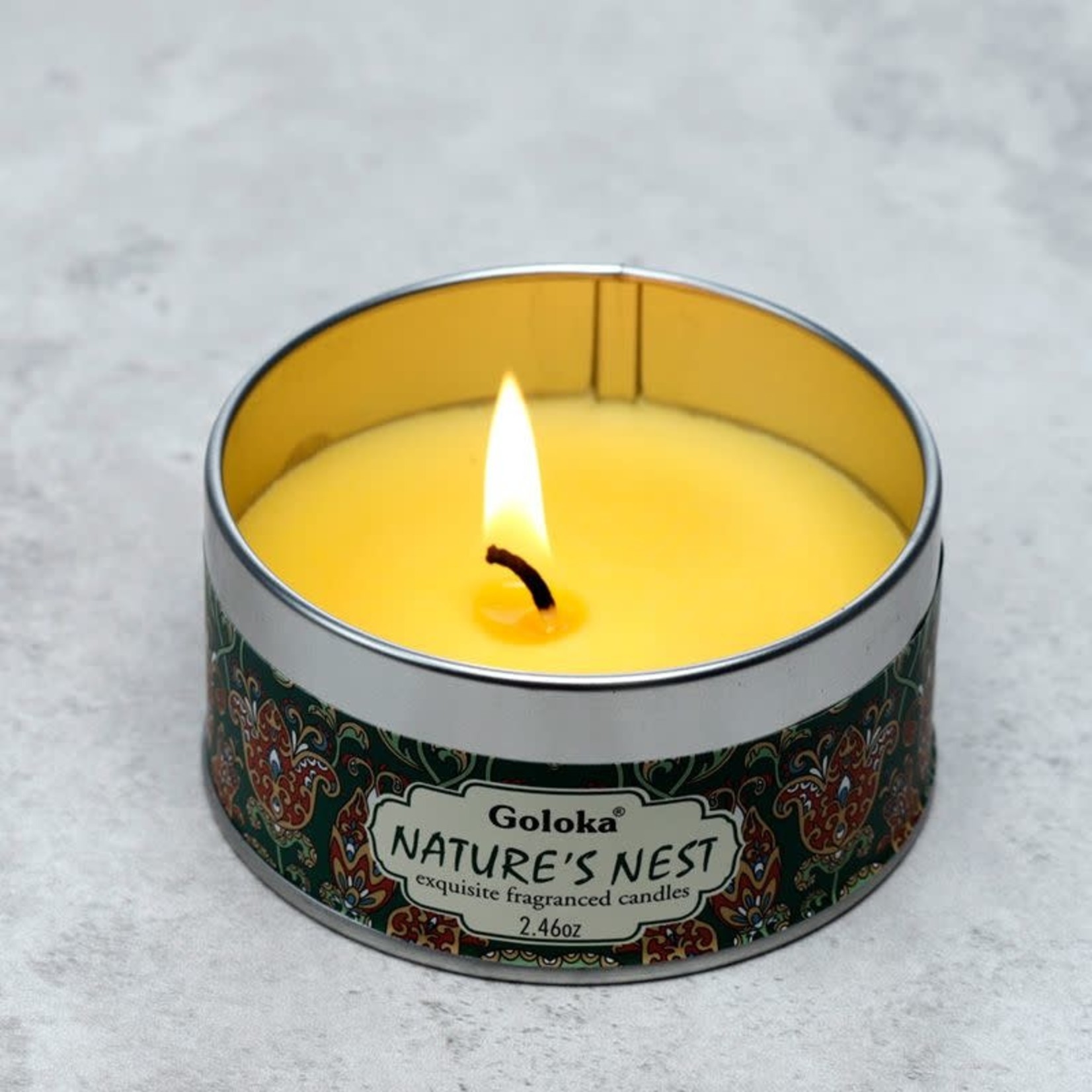 Golaka geurkaarsen Goloka Natures Nest Parafine Wax Geurkaars in blik