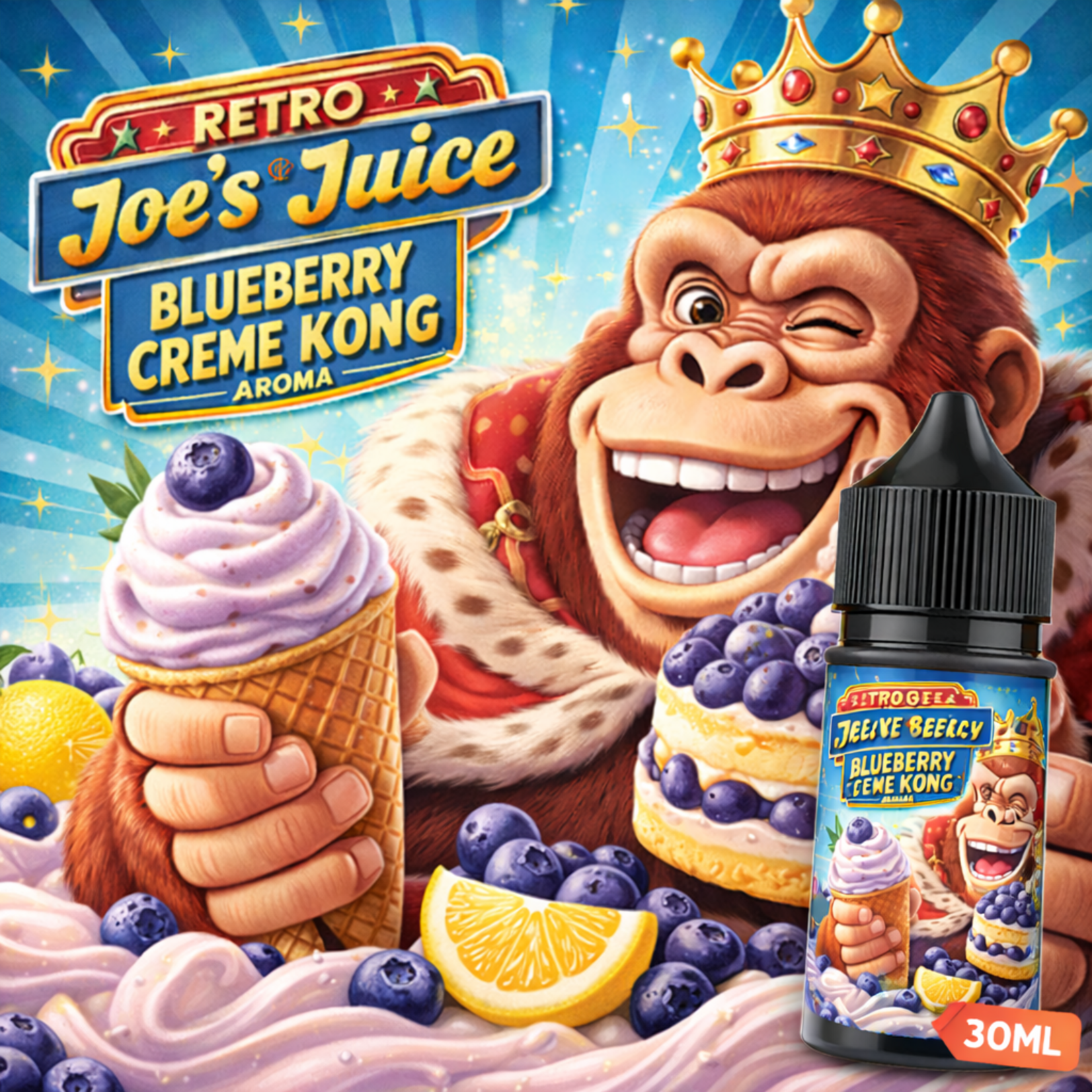 Joe’s Juice Creme Kong Aroma Retro Joe's Juice BlueberryCreme Kong aroma 30 ml