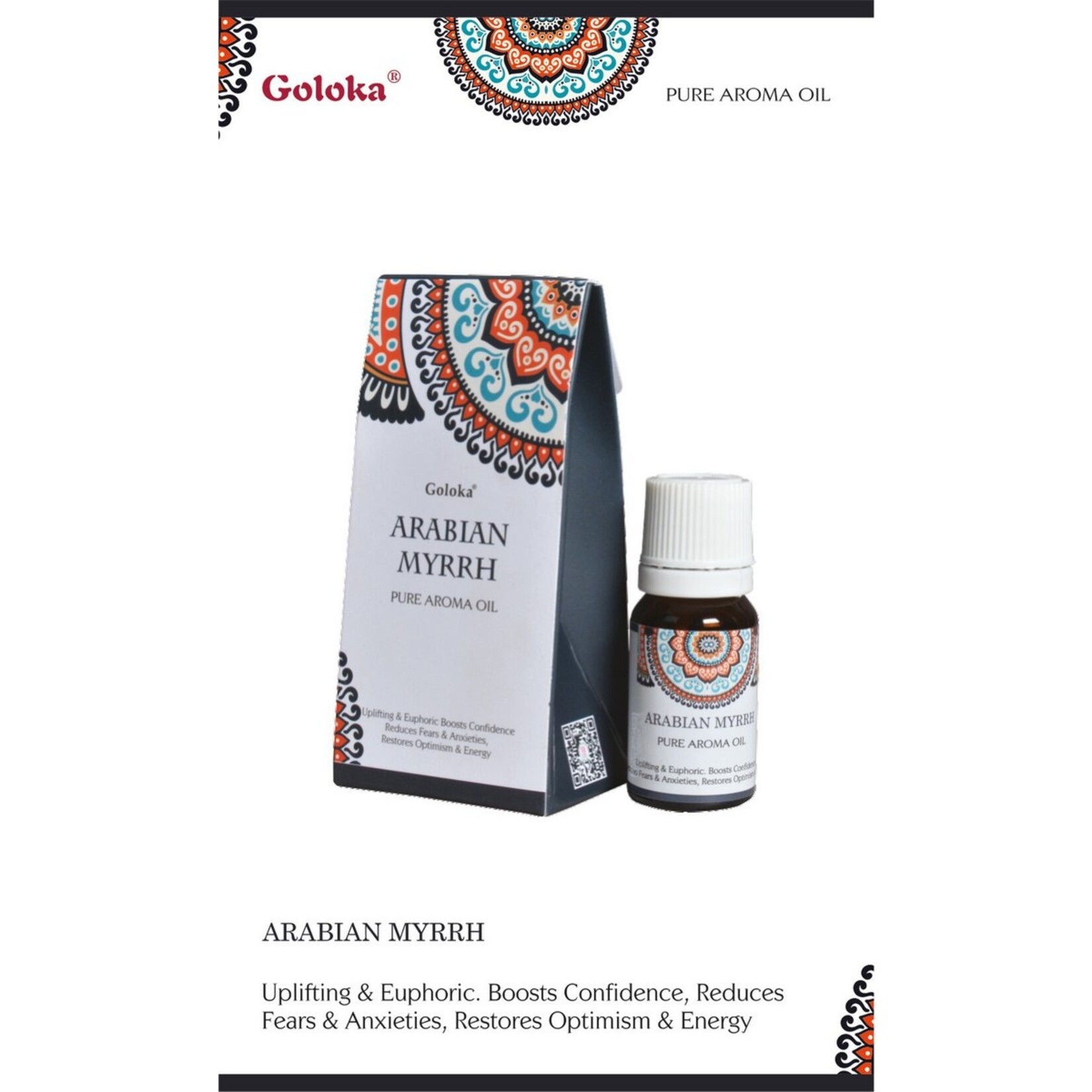 Golaka Geurolie Goloka Arabian Myrrh  Pure Aroma Oil 10 ml