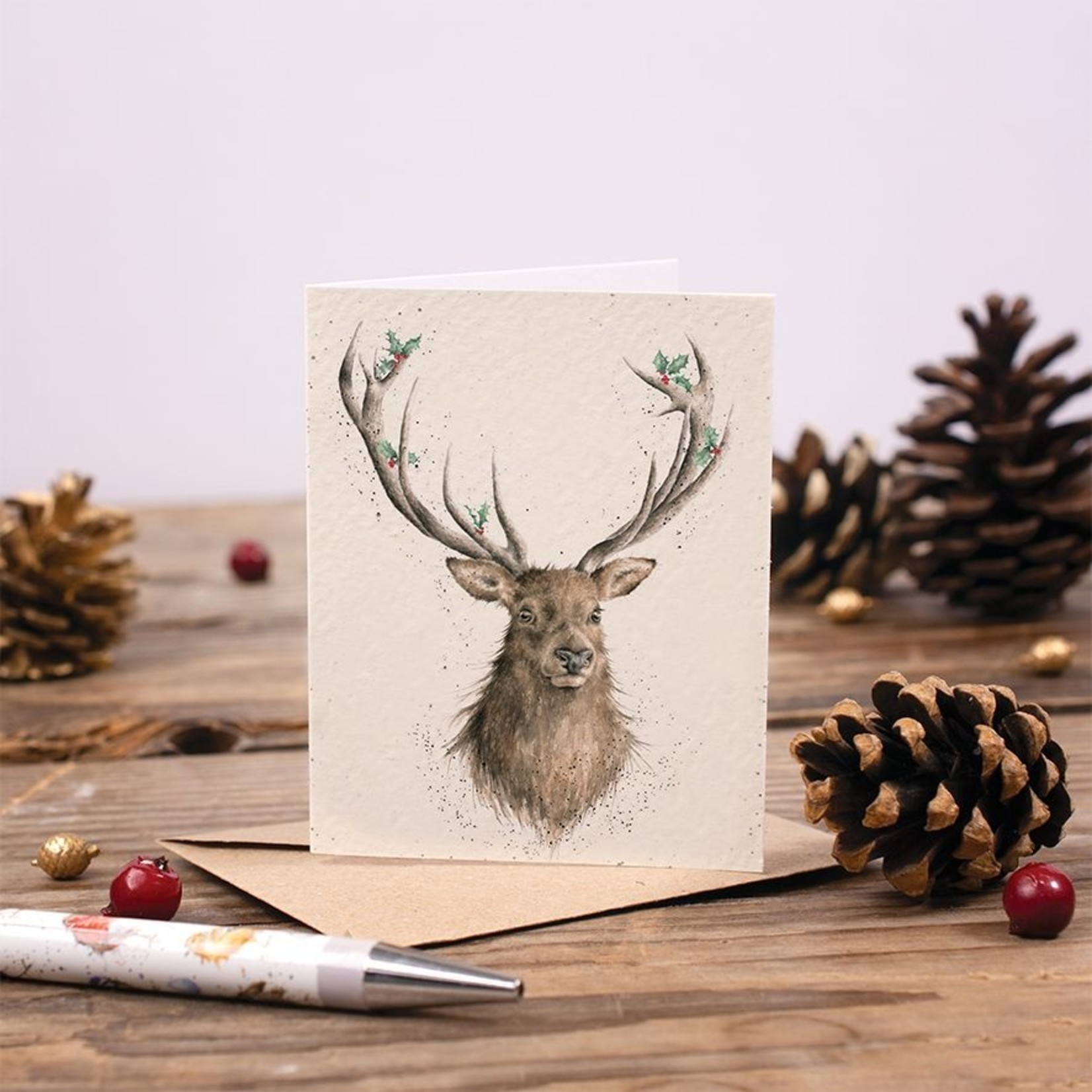 Wrendale 'CHRISTMAS STAG' HERT MINI KERSTKAART