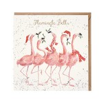 Wrendale 'FLAMINGLE BELLS' FLAMINGO KERSTKAART