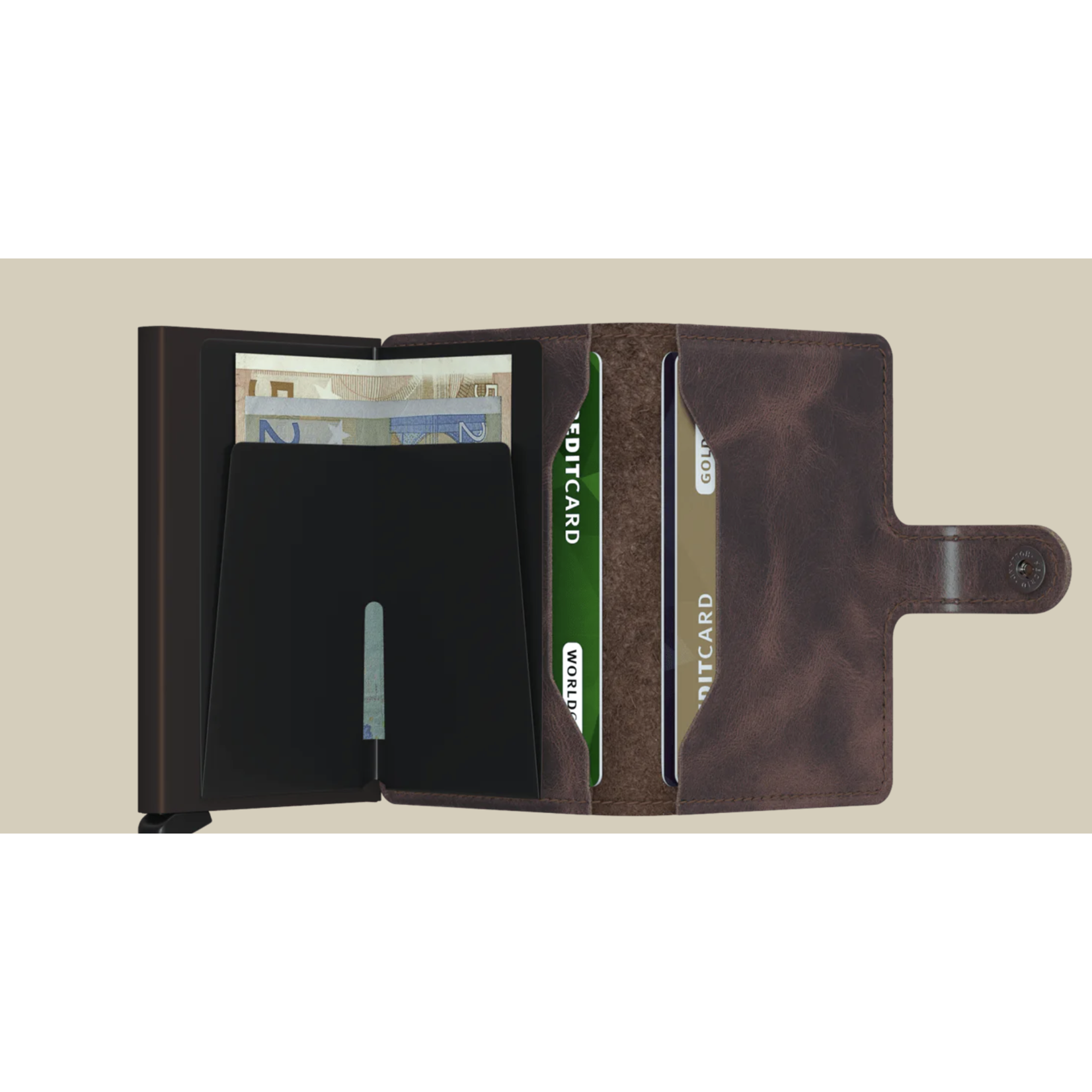 SECRID MINIWALLET VINTAGE CHOCOLATE