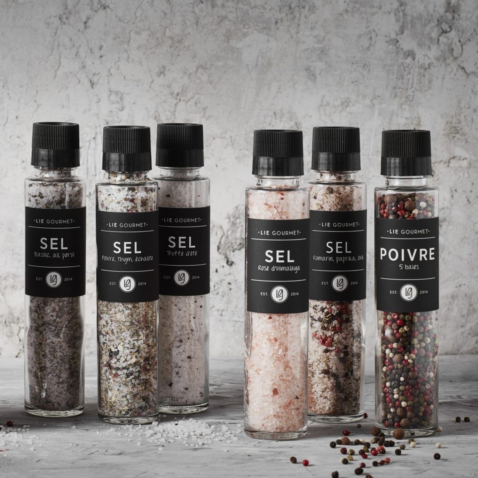LIE GOURMET ZOUTMOLEN ROZEMARIJN,PAPRIKA,CHILI
