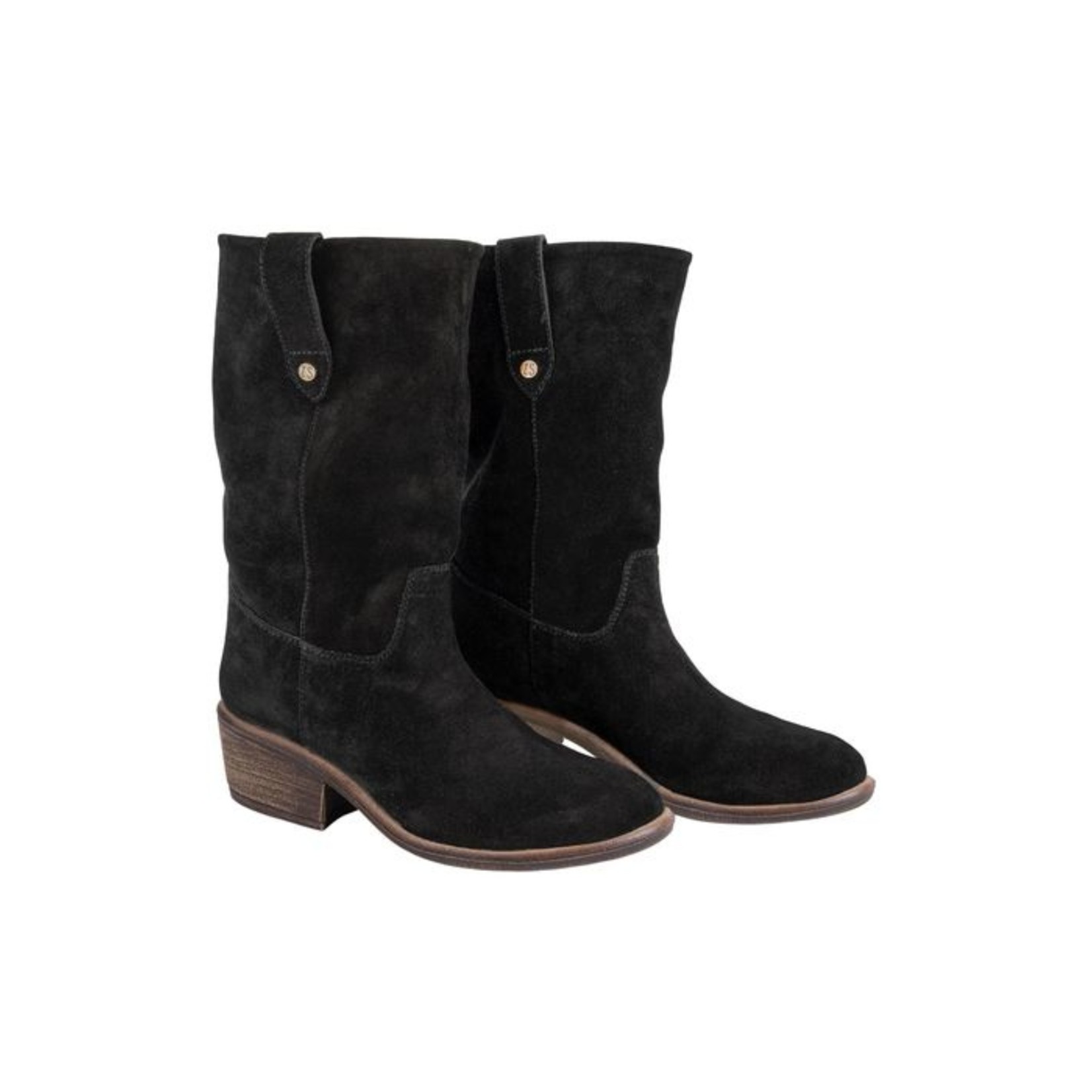 SUEDE LAARZEN ZWART Le Sable