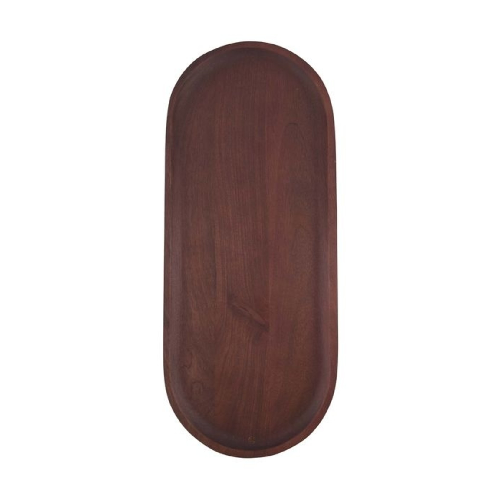 ZUSSS OVALEN STYLINGBORD HOUT 55X23X4CM WALNOOTBRUIN