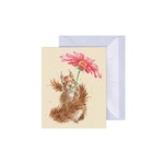 Wrendale 'FLOWERS COME AFTER RAIN' EEKHOORN MINIKAART