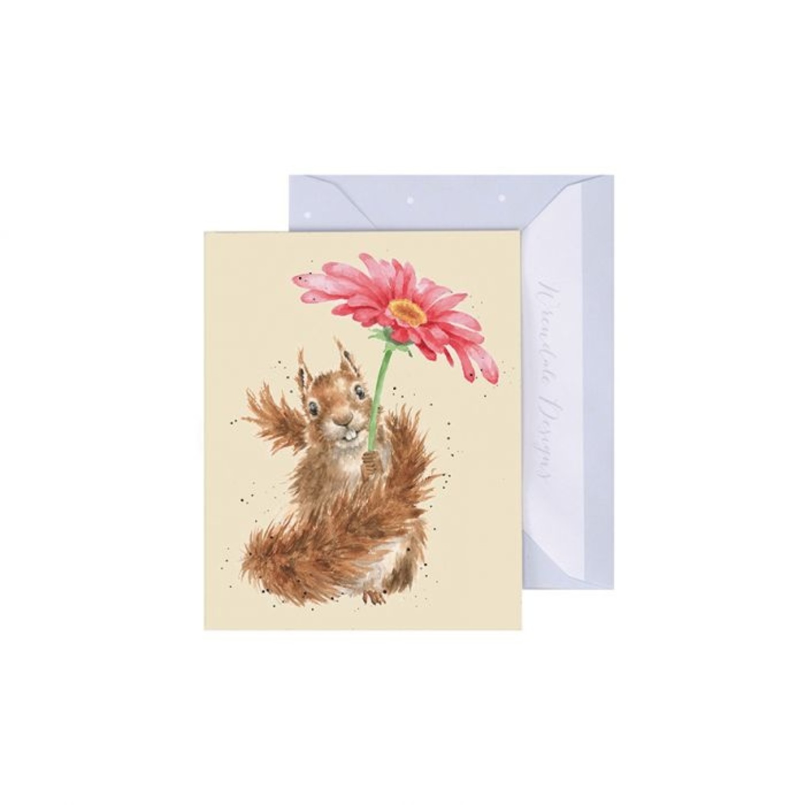 Wrendale 'FLOWERS COME AFTER RAIN' EEKHOORN MINIKAART