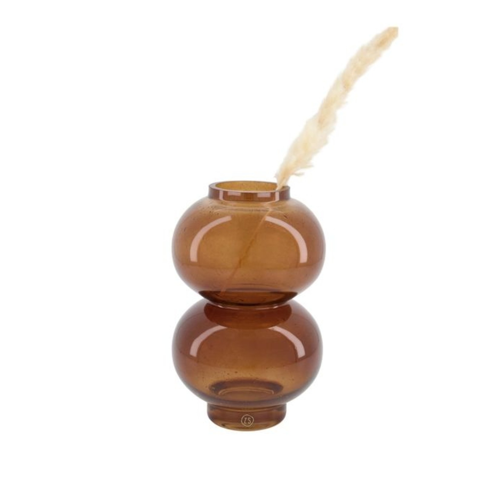 ZUSSS ZUSSS GLAZEN BOLVAAS ROESTBRUIN