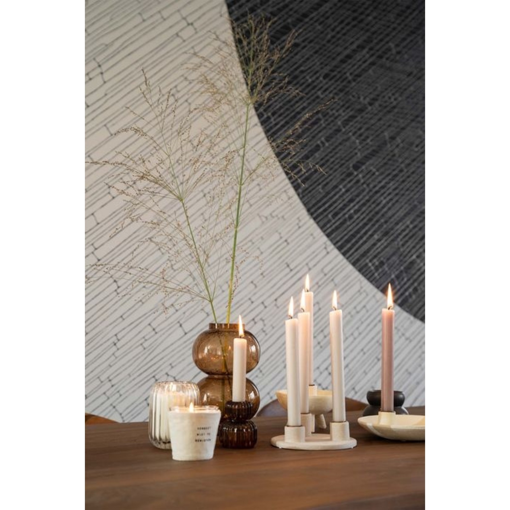 ZUSSS ZUSSS GLAZEN BOLVAAS ROESTBRUIN