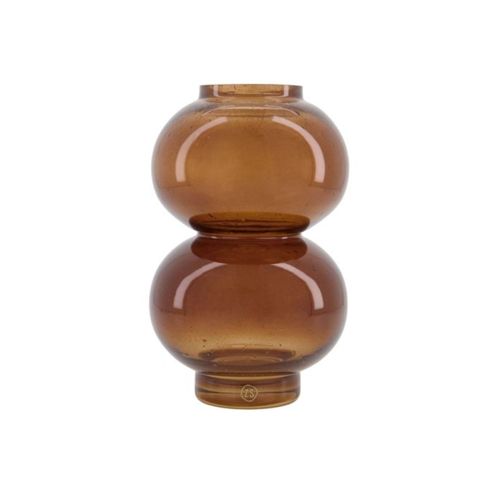 ZUSSS ZUSSS GLAZEN BOLVAAS ROESTBRUIN