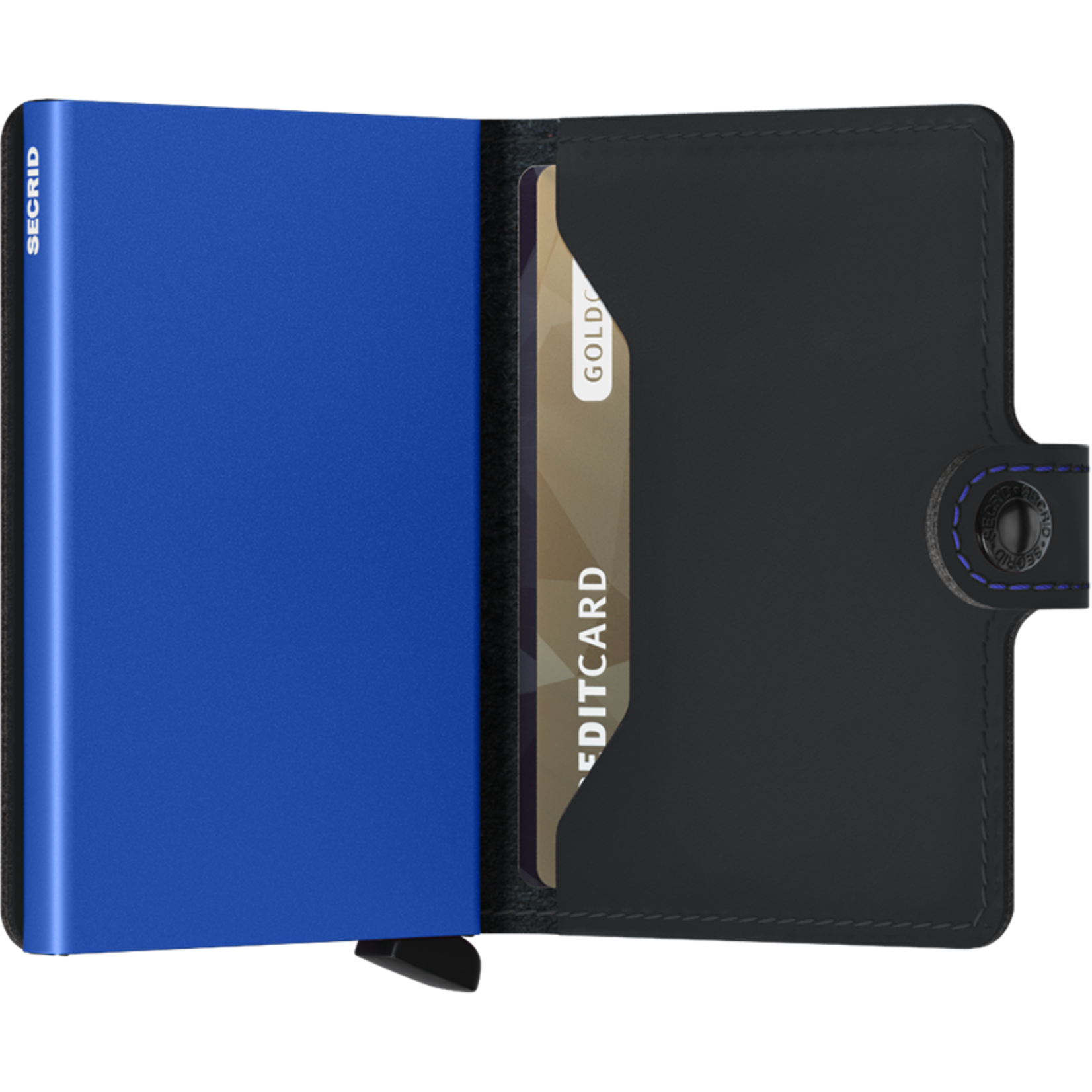 SECRID MINIWALLET MATTE BLACK & BLUE