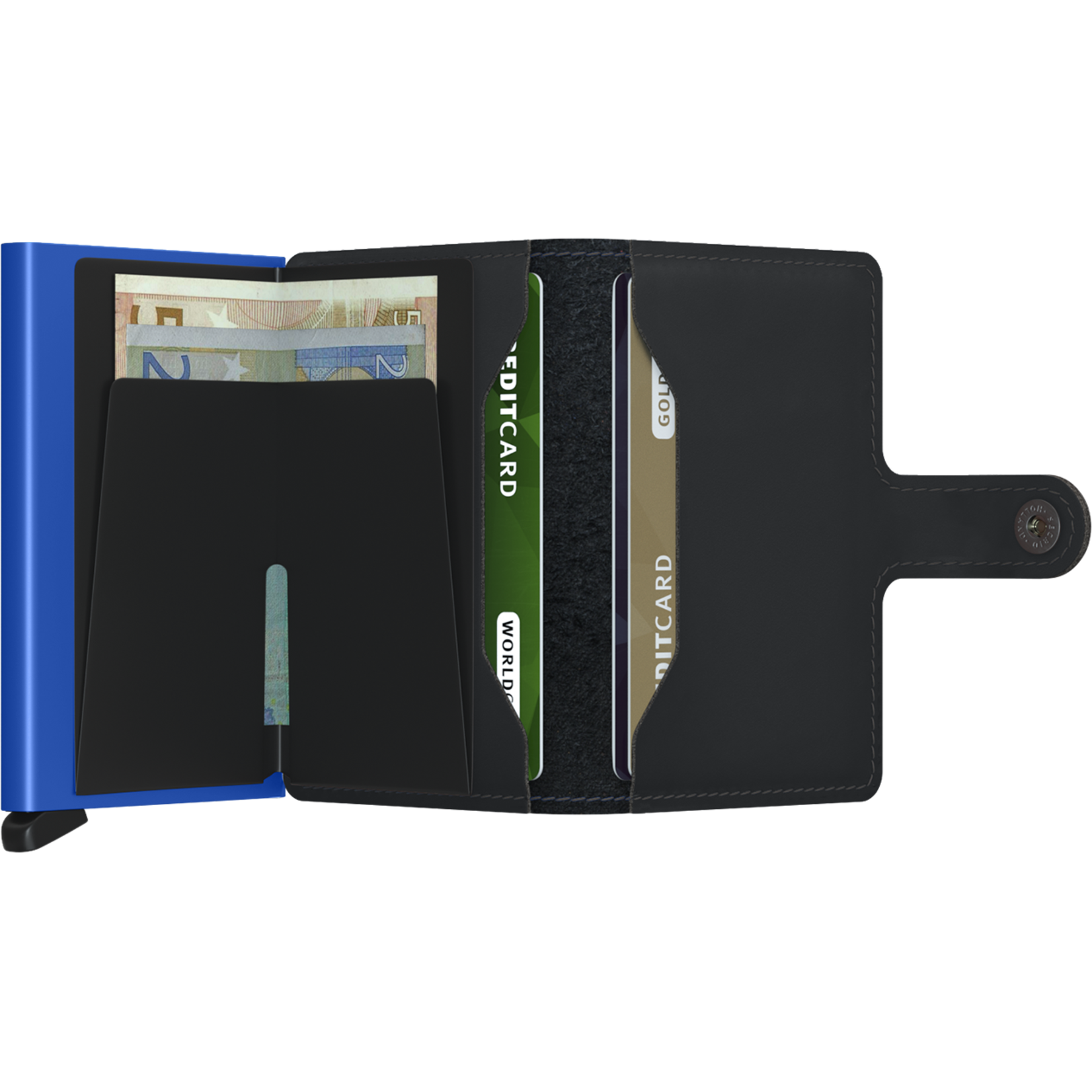 SECRID MINIWALLET MATTE BLACK & BLUE