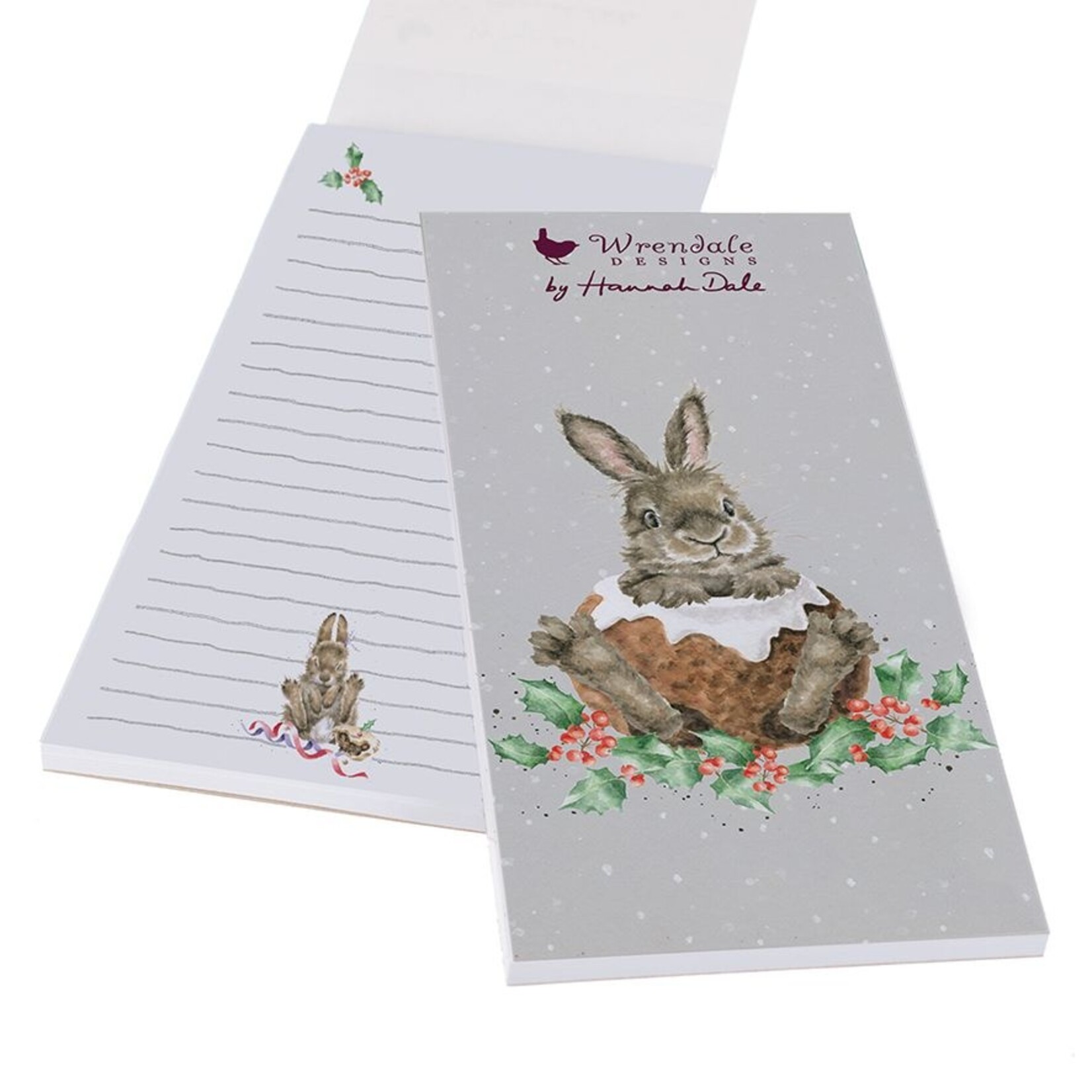 Wrendale CHRISTMAS RABBIT SHOPPING PAD - LITTLE PUDDING