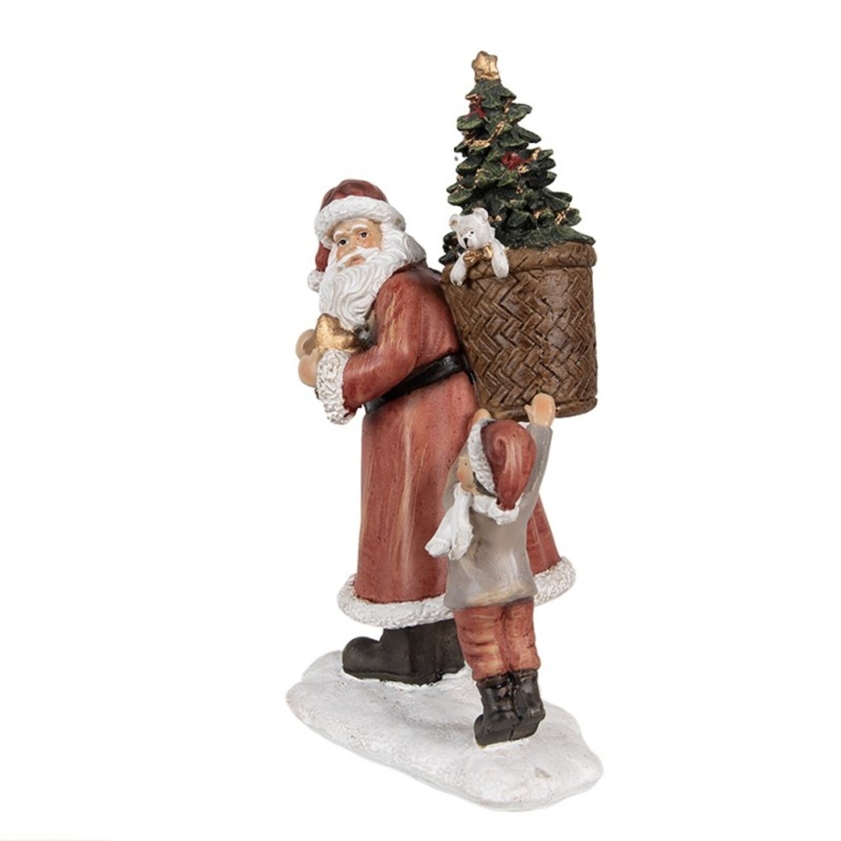 Clayre & Eef KERSTMAN MET LED 17X13X27 CM