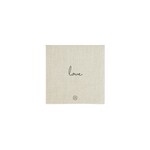 ZUSSS SERVETTEN LOVE 16.5X16.5 CM LINNENLOOK