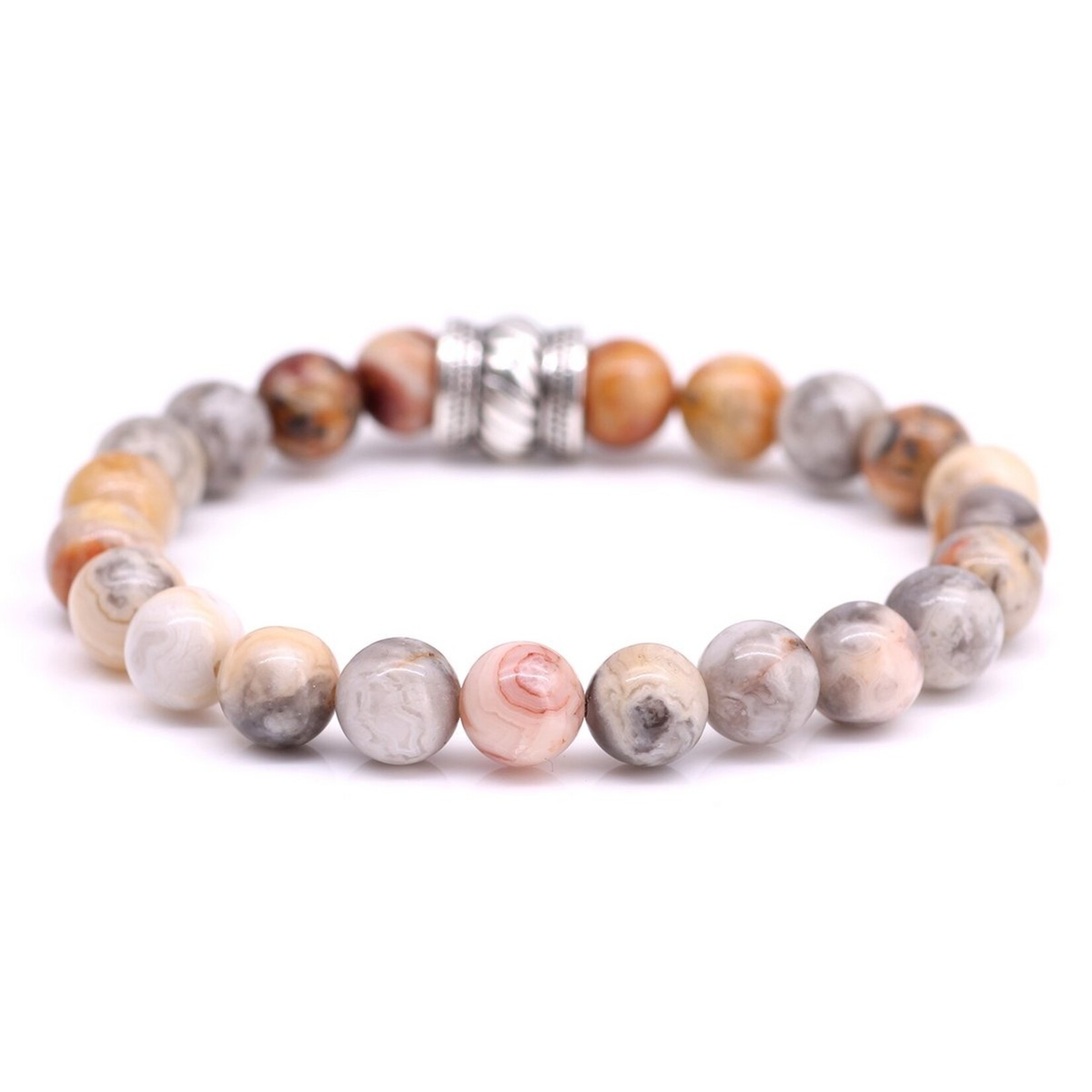 FORTUNA BEADS ARMBAND BALI CRAZY AGATE LARGE