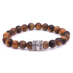 FORTUNA BEADS ARMBAND BALI MAT BROWN TIGER MEDIUM