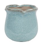 Clayre & Eef DECORATIE BLOEMPOT 12 X12 CM Blauw