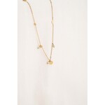 ZUSSS KETTING MET RONDJES SALIEGROEN/GOUD