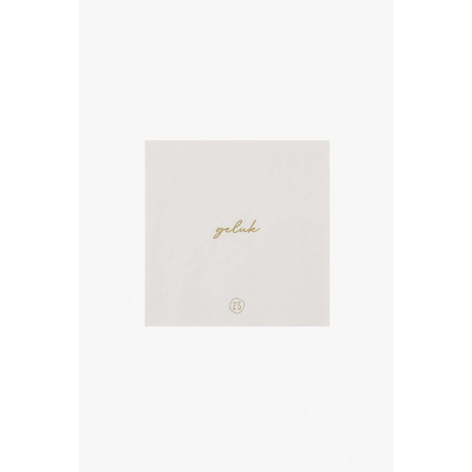 ZUSSS SERVETTEN VEEL GELUK WIT/GROEN