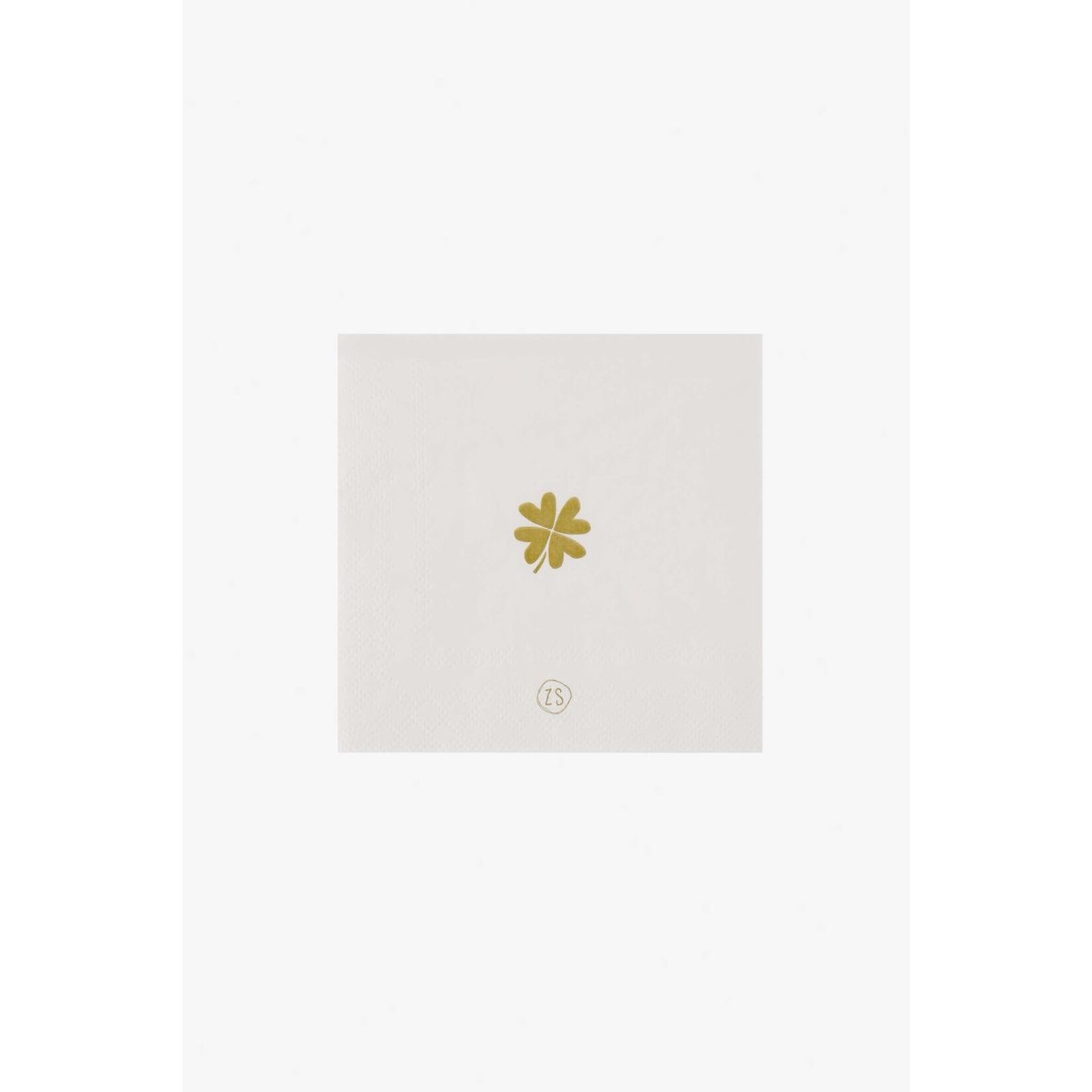 ZUSSS SERVETTEN VEEL GELUK WIT/GROEN