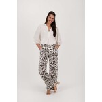 ZUSSS RECHTE BROEK ORNAMENT PRINT ANTRACIETGRIJS/ZAND MAAT M