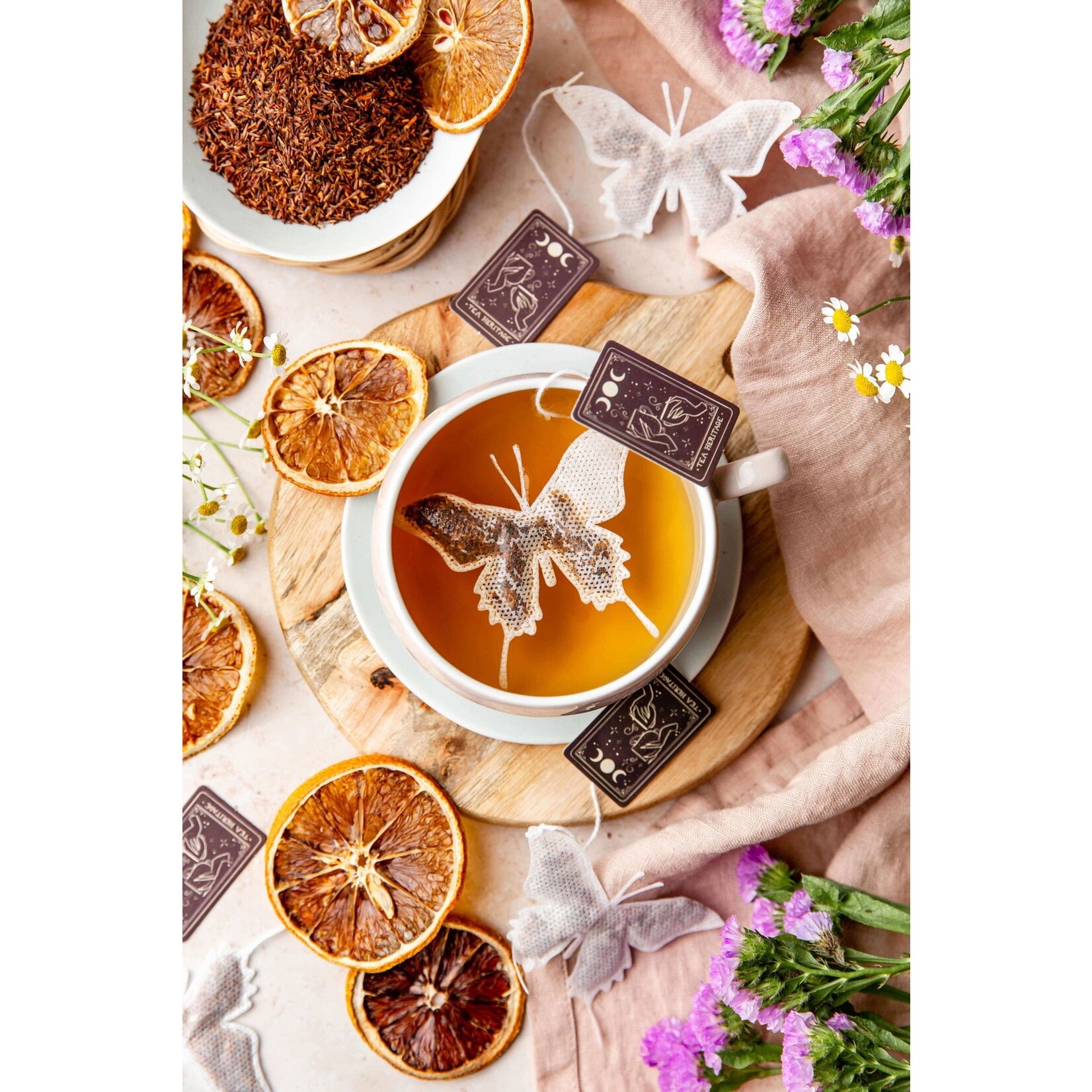 TEA HERITAGE THEEZAKJES GROENE JASMIJNTHEE - VLINDER X5