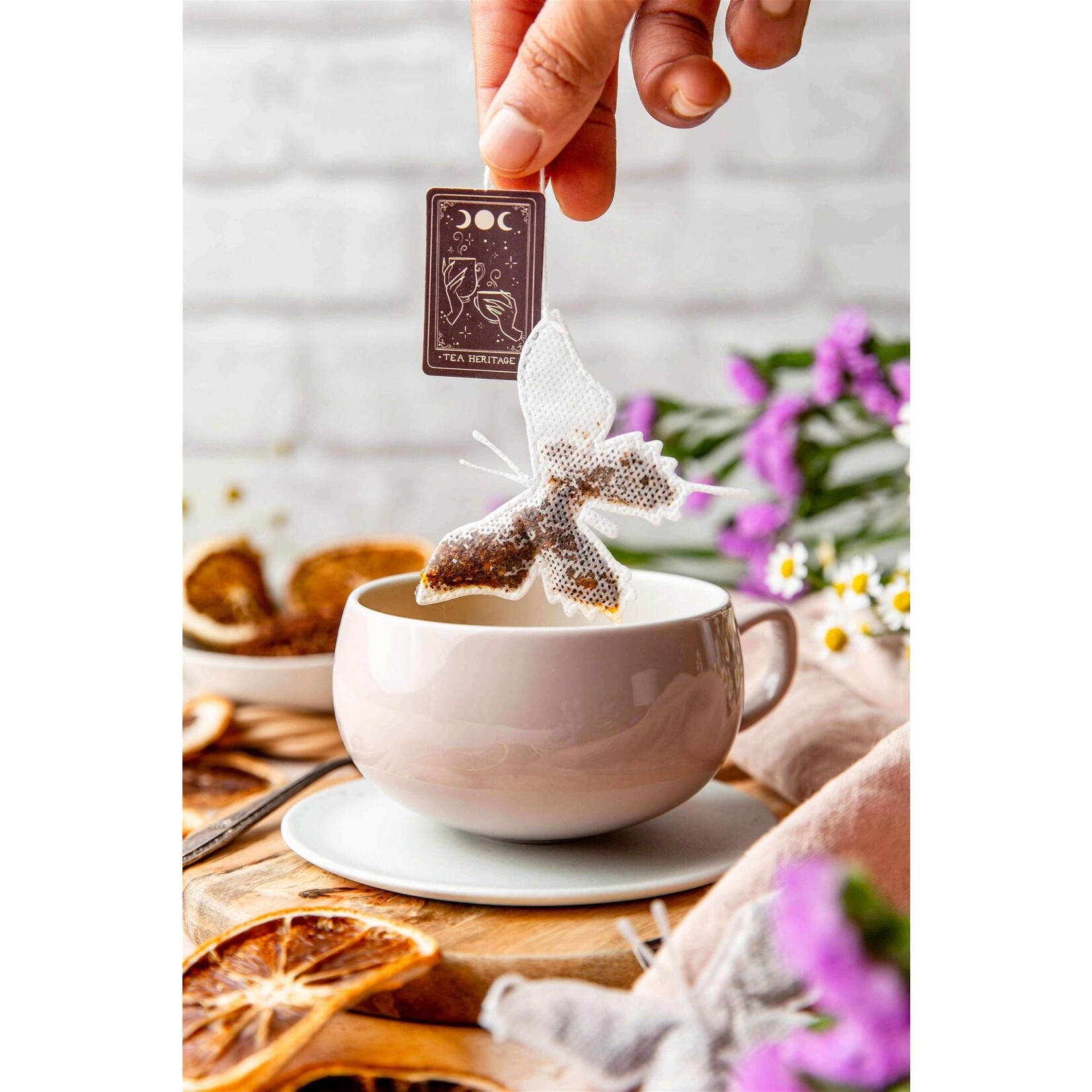 TEA HERITAGE THEEZAKJES GROENE JASMIJNTHEE - VLINDER X5