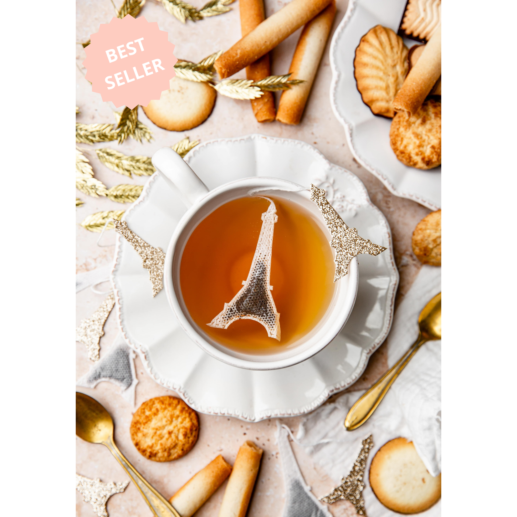 TEA HERITAGE THEEZAKJES- EIFELTOREN X5 - ZWARTE THEE ENGLISH BREAKFAST