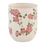Clayre & Eef Roze Porselein Bloemen Rond Theemok
