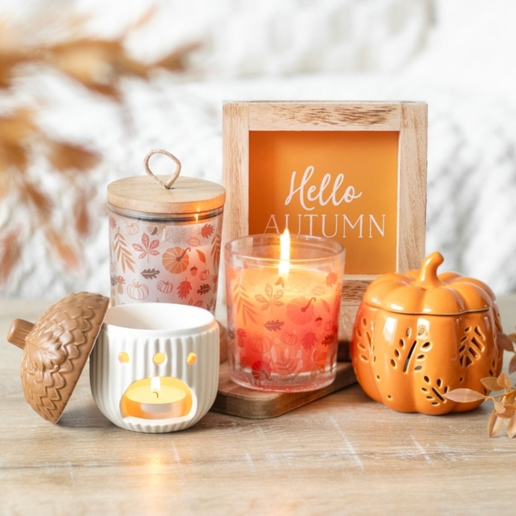 Something Different PINK CURLY PUMPKIN LIDDED AUTUMN MUG
